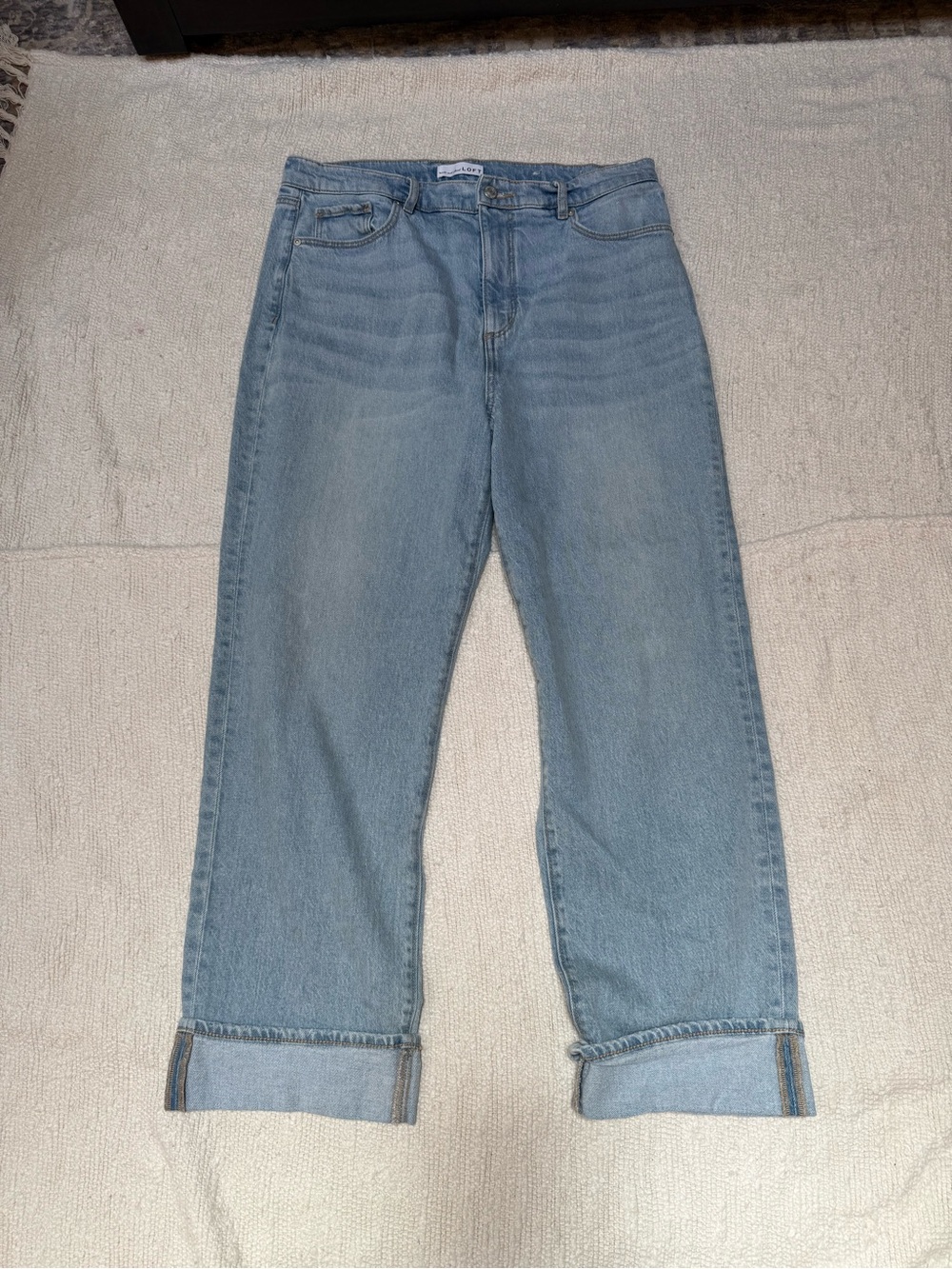 LOFT Straight Leg Light Wash Jeans Size 12